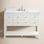 Meuble-lavabo simple en bois massif Capri avec comptoir en quartz blanc Thassos 2 po-70715100-96881987
