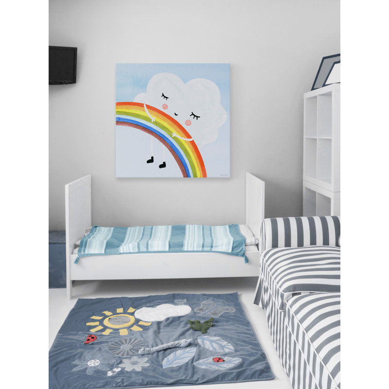 'Rainbow Hug' Print On Wrapped Canvas, 24" H x 24" W x 1.5" D
