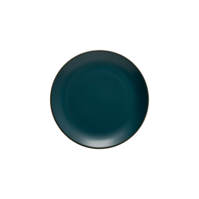 Stacked Organic Handmade Stoneware Salad/Dessert Plate, Blue