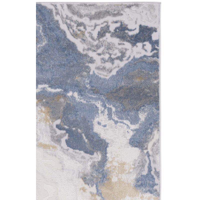 Tapis beige / bleu clair Palma 348, Rectangle 9 pi x 12 pi