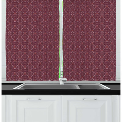 Dark Mauve/Blush Kitchen Curtain