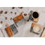 Ensemble de sous-verres en marbre et bois LuxeDesigns - Sous-verres 4 pièces antidérapants, marbre et bois de qualité supérieure pour un décor élégant, moderne et rustique - Sous-verres durables pour la maison, les événements et les cadeaux de pe