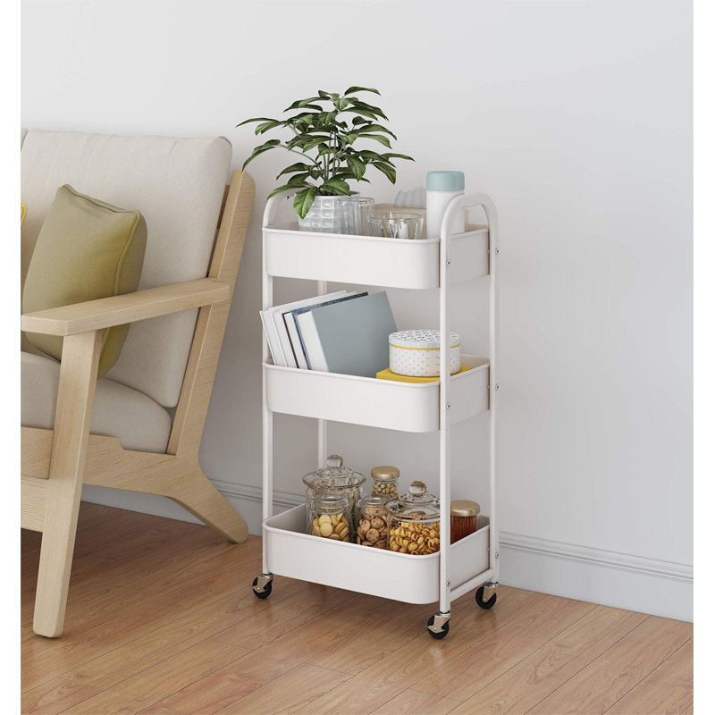 Chariot utilitaire roulant, Blanc