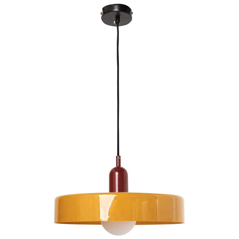Glass Pendant Lamp PAALA, Yellow