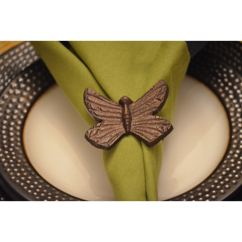 Rond de serviette papillon, Cuivre