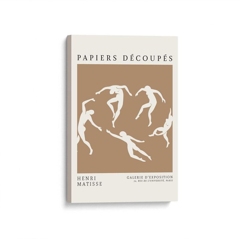 La danse en brun clair de Matisse, Toile tendue, H 36 po x l 24 po x P 1,25 po