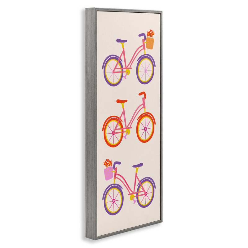 «Bright Bikes», giclée encadrée par Dina Riddle, Estampe numérique Farmhouse, H 24 po x l 10 po