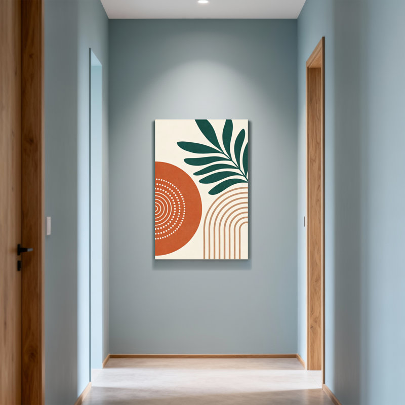 Abstract Abstract Leaf Circle Lines Pattern Art Print