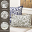 Coussin Christopher matelassé à motif floral avec motif de paon imprimé carré décoratif pour canapé-lit de chambre à coucher-123061174-122529067