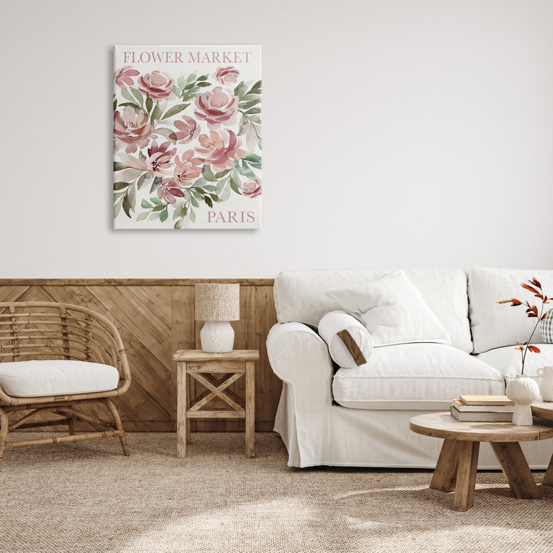Marché aux fleurs de Paris par Kristen Brockmon, H 40 po x l 30 po x P 1,5 po
