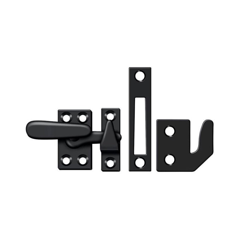 Deltana CF66U19 Window Lock, Casement Fastener, Medium in Paint Black, 2" H x 1.9 W x 2" D, Black