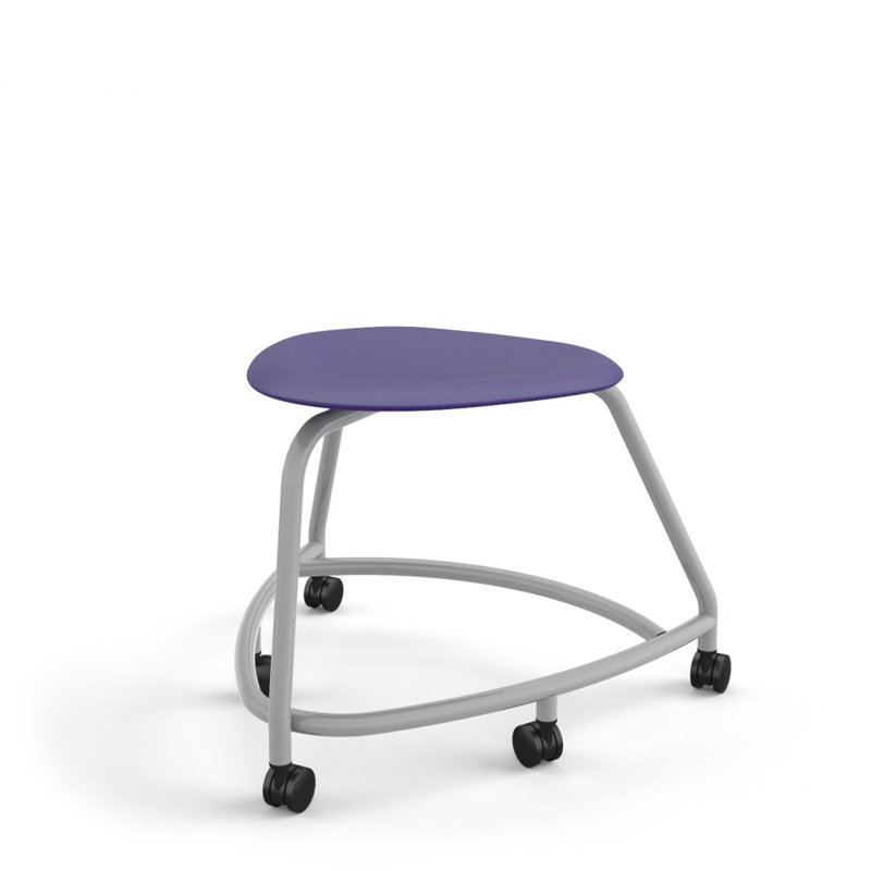 Chaise 360, roulettes rigides, Navy, Roulettes rigides, 18"