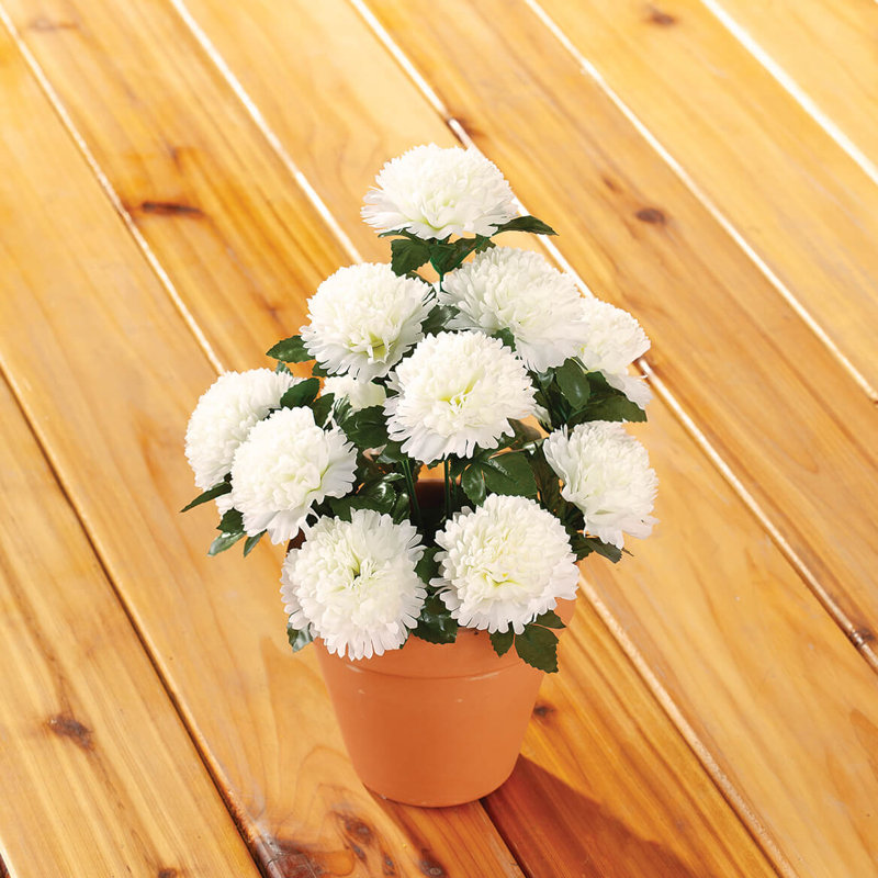 OakRidge Artificial Carnation Bush, White