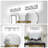 Modern Dimmable Vanity Lights for Bathroom LED 3 Light Bathroom Lights Over Mirror Chrome Bath Wall Lighting