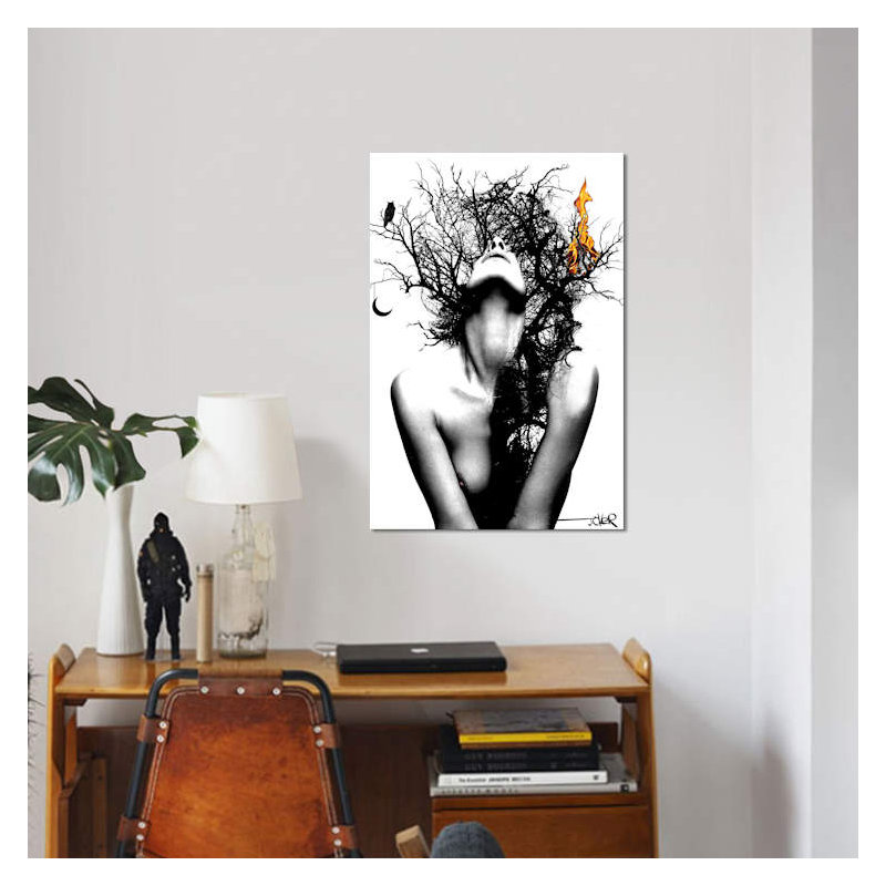 Wisdom And Fire by Loui Jover - Wrapped Canvas Print, 101.6 cm H x 66.04 cm W x 1.91 cm D