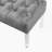 Valley Button Tufted Velvet Upholstered Bench With Acrylic Leg, Gray-1519152246