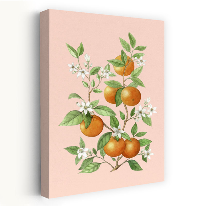 Contemporary Art Contemporary Fruit Summer Wall Art, 18" H x 12" W, Orange