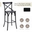 Tabouret de bar en bois massif de 29,5 po Moris-311172365-311172364