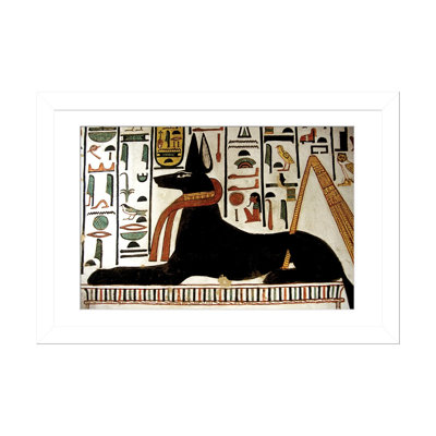 Ancient Egyptian God Anubis Wall Art Print - Framed Fine Art Paper