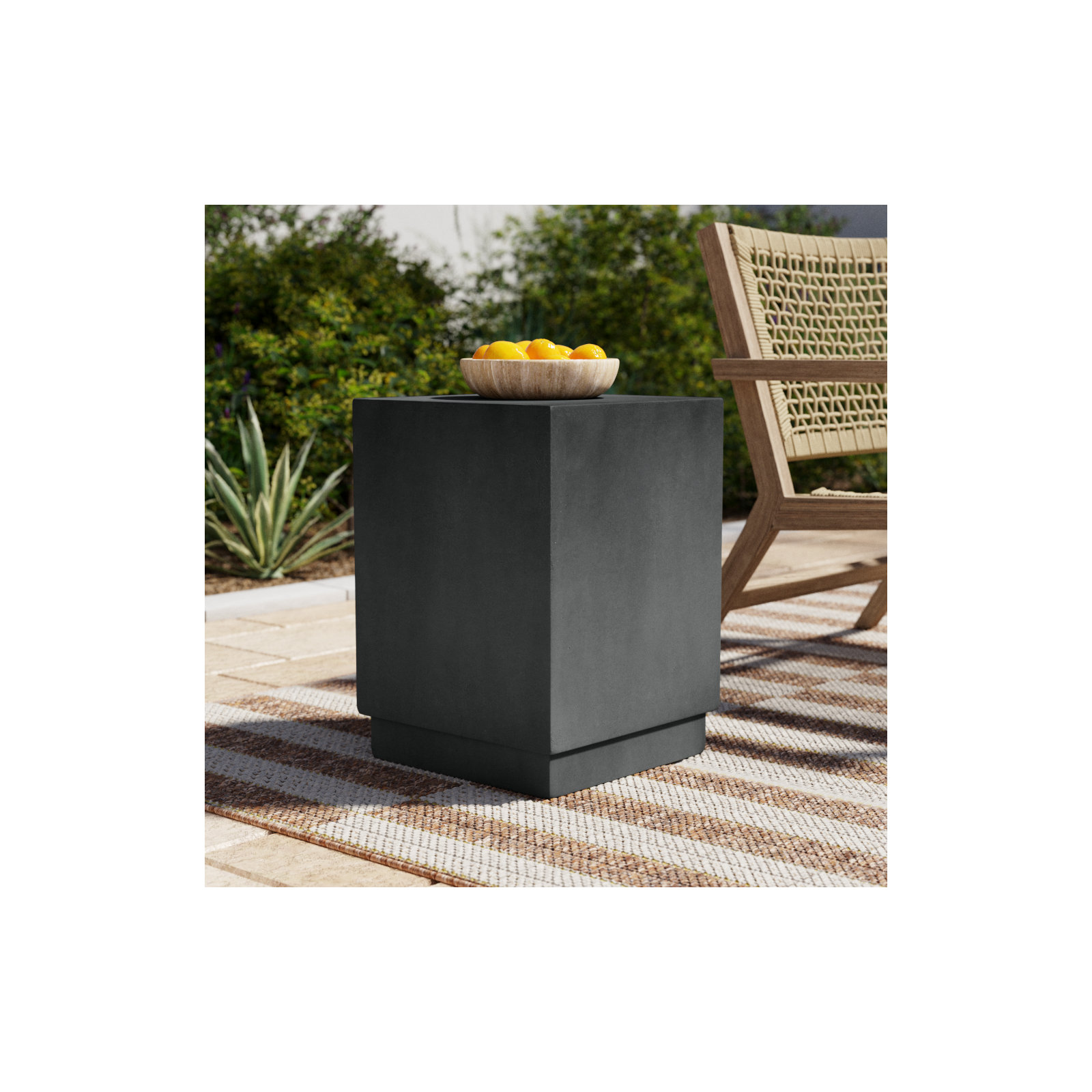 Novato Indoor/Outdoor Cement Side Table