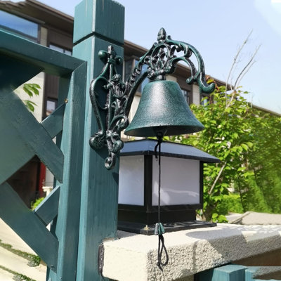 Farmhouse-style dinner bells, outdoor wall-mounted doorbells without electricity, retro decorative hanging bells for front doors, store entrances and porches, exquisite wall-mounted decorative hand bells both indoors and outdoors