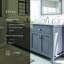 Meuble-lavabo double transitionnel gris Odilion-145547092