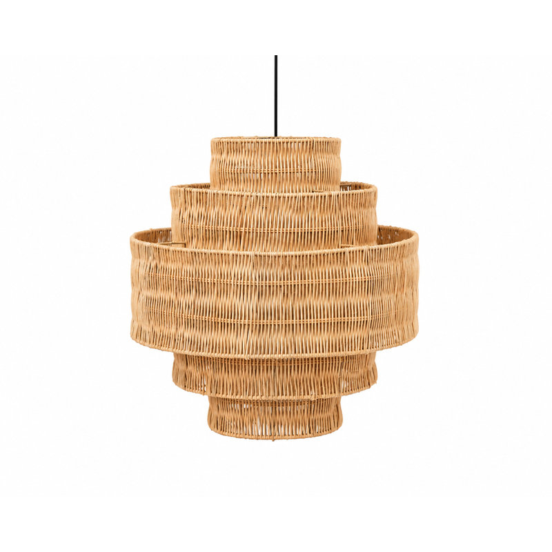 Luminous Handwoven Rattan Pendant Shade