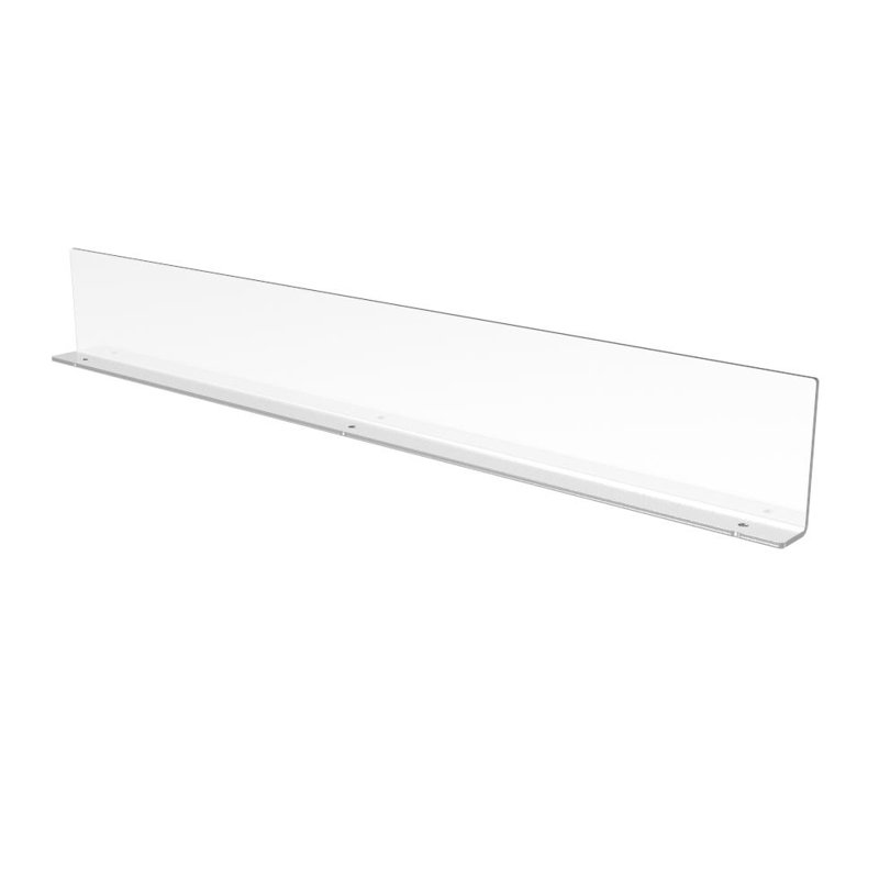 Rebrilliant® 22 X 3" Clear Floating Shelf Wall Mount Shelf Lip Stopper Shelf Guard Divider Plexiglass Edge Protection 1FDD0301053B40A99C173D39169A3814