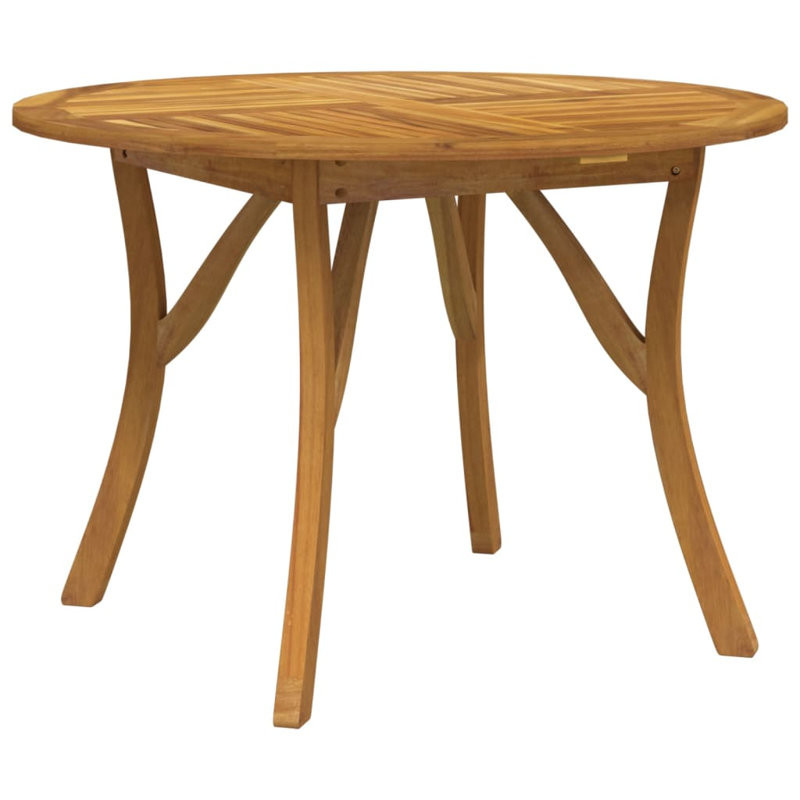 Cormarion Round Acacia Folding Outdoor Dining Table , cm W cm D, 75cm H x 110cm L x 110cm D