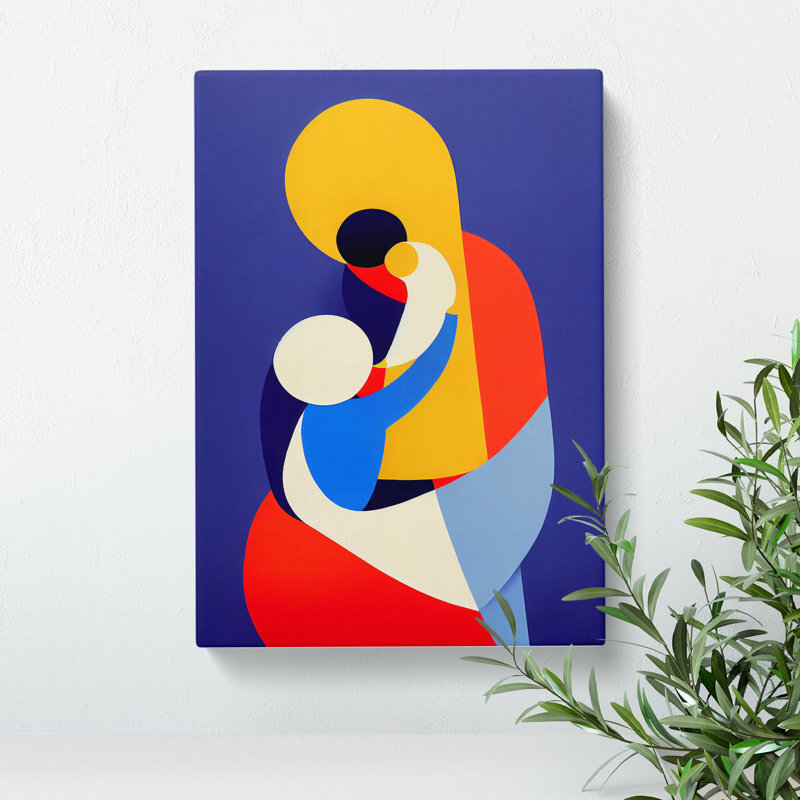 Mother With Child Abstract No.1 - Wrapped Canvas Print, 50cm H x 35cm W x 3cm D