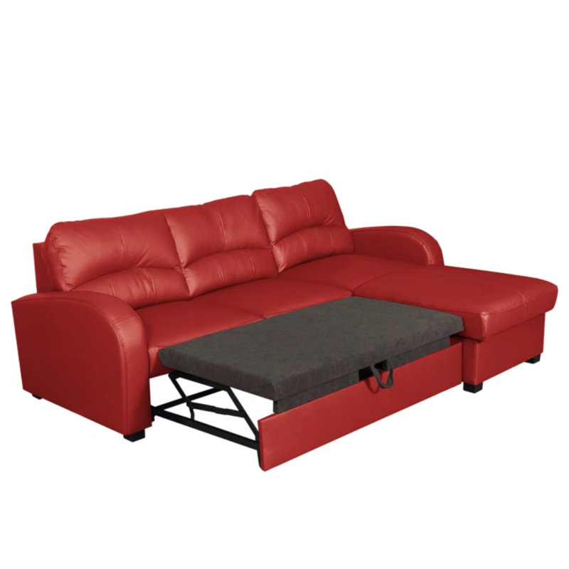 Fridulf 3 Seater Sofa Bed, Right Hand Facing, Red