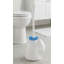 Compact Toilet Brush Set With Storage Box; Automatic Closing Storage Box Door Design; A Must-Have For Cleaning Small Bathroom Spaces.