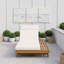 Ensemble de chaises longues en bois avec coussins et appui-tête-133232528