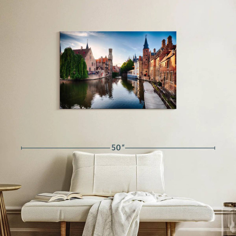 Lilie Bruges Water Canal, 24" H x 36" W