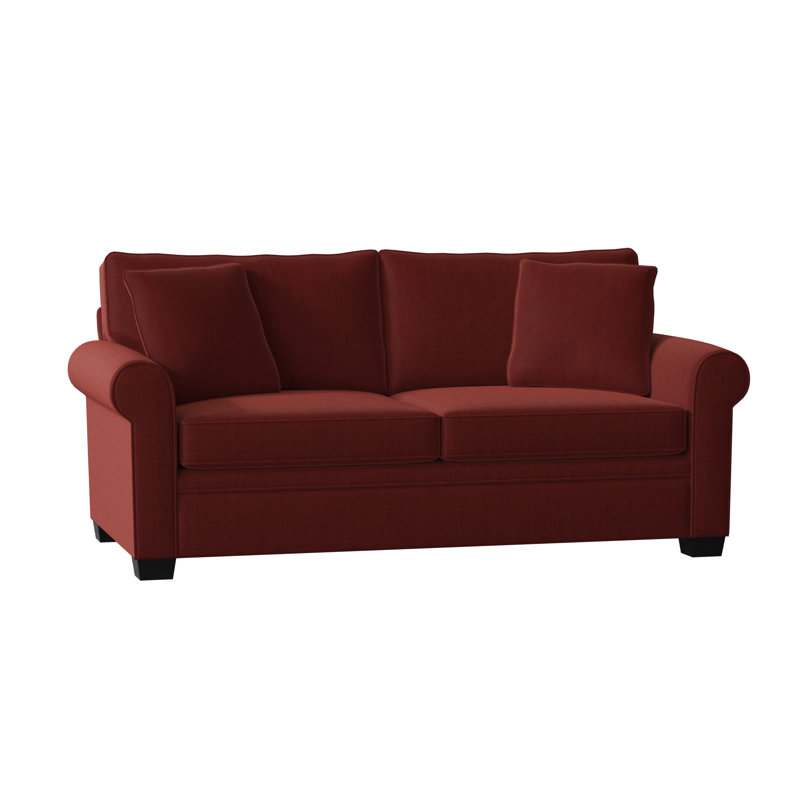 Quaker Upholstered 76'' Sofa, Espresso, Entice Brick