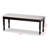 Gethyn Grey Fabric Upholstered Bench With Dark Brown Finished Wood, 18.9'' H X 47.8'' W X 16.1'' D-688289316-688289323
