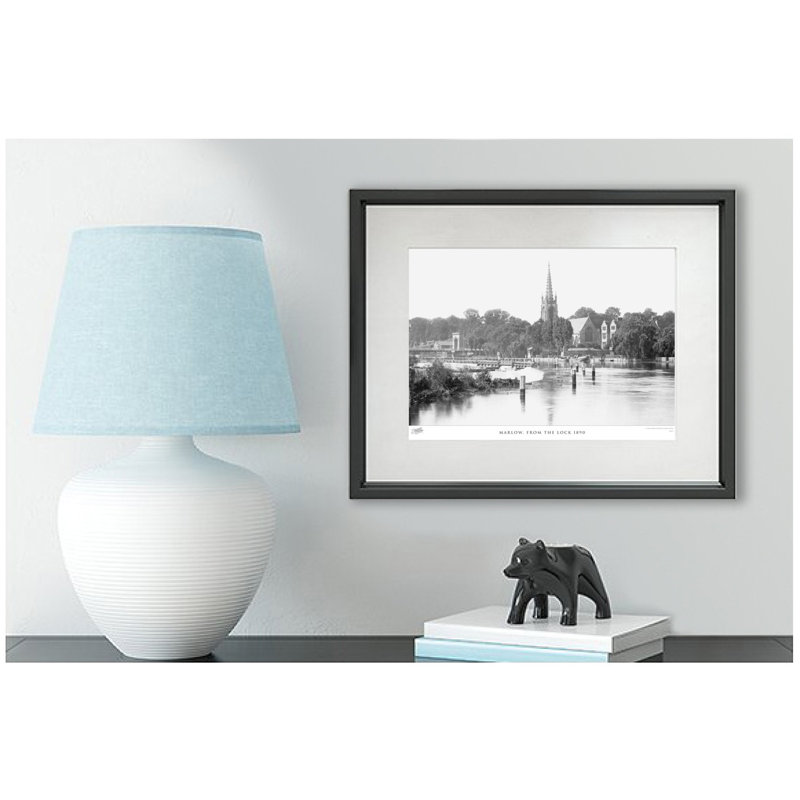 Marlow, From The Lock 1890 by Francis Frith - Single Picture Frame Print, 45cm H x 60cm W x 2.3cm D