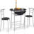 Dellview Drop Leaf Dining Table For Small Space,Small Kitchen Table Set For 2,Round Folding Table With 2 Chairs For Home,Kitchen,Apartment-1081911443-1081911442