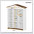 House-shaped Storage Rack with Nine Storage Compartments, Three-layer Storage Shelf with Colorblock Design-1732282329