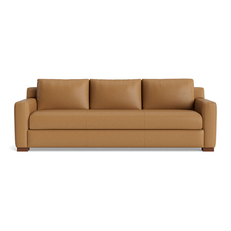 Catalina Leather Sofa (95"), Leather - Butterscotch