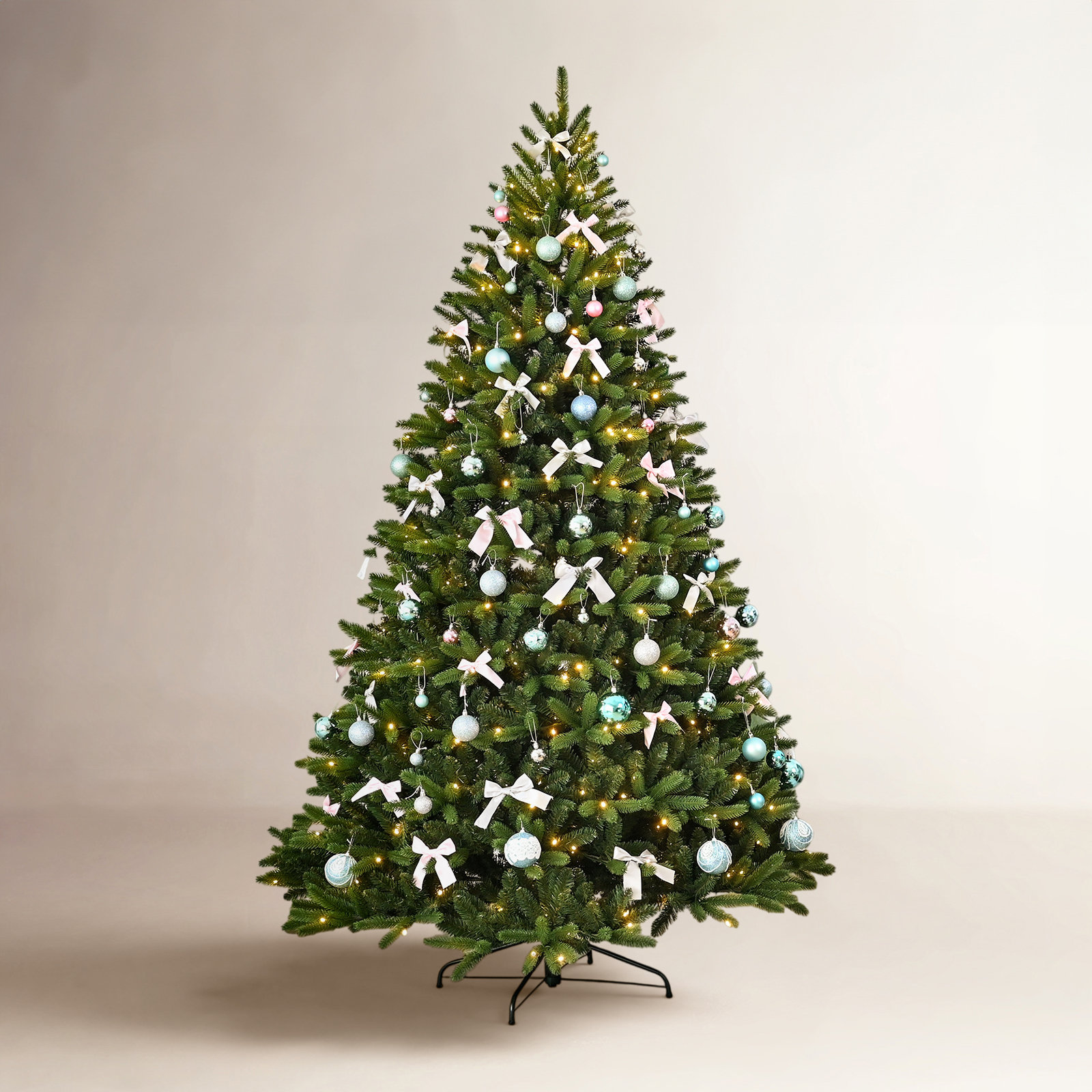 Pre-Lit Spruce Christmas Tree, 6.5' H