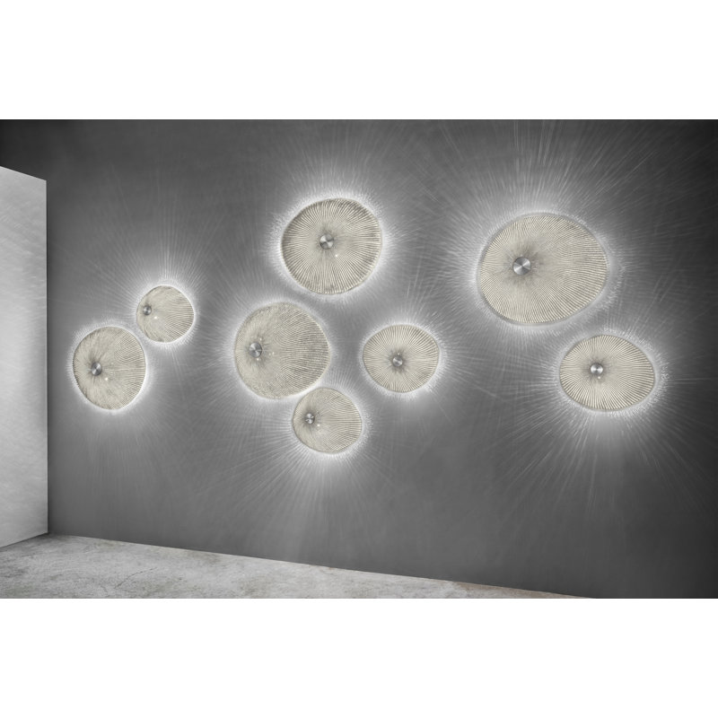 Onn 1 - Light LED Flush Mounted Sconce, 19.7" H x 16.5" W x 6.3" D, Yes