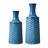 Modern Brilliant Blue Chevron Ceramic Table Vases