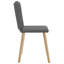 Ensemble de 4 chaises de salle à manger Vidaxl gris foncé