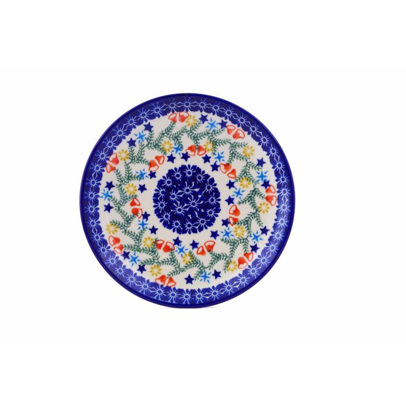 Assiette d’apéritif de poterie polonaise 8 po