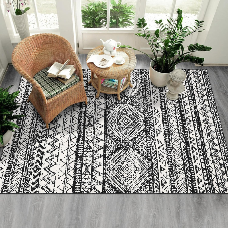 Grands tapis pour chambre à coucher 8 x 10 po Boho