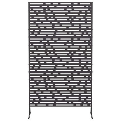 Vidaxl Privacy Screen 39.37 X 19.69 X 70.87 In Steel Black In Linear Pattern