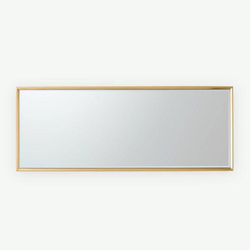 Rectangle Stainless Steel Framed Wall Mirror, 72" x 28"