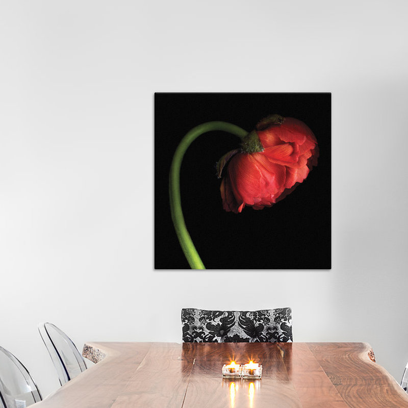 «Little Red Lantern» par Magda Indigo - Estampe numérique sur toile tendue avec châssis, H 18 po x l 18 po x P 1,5 po