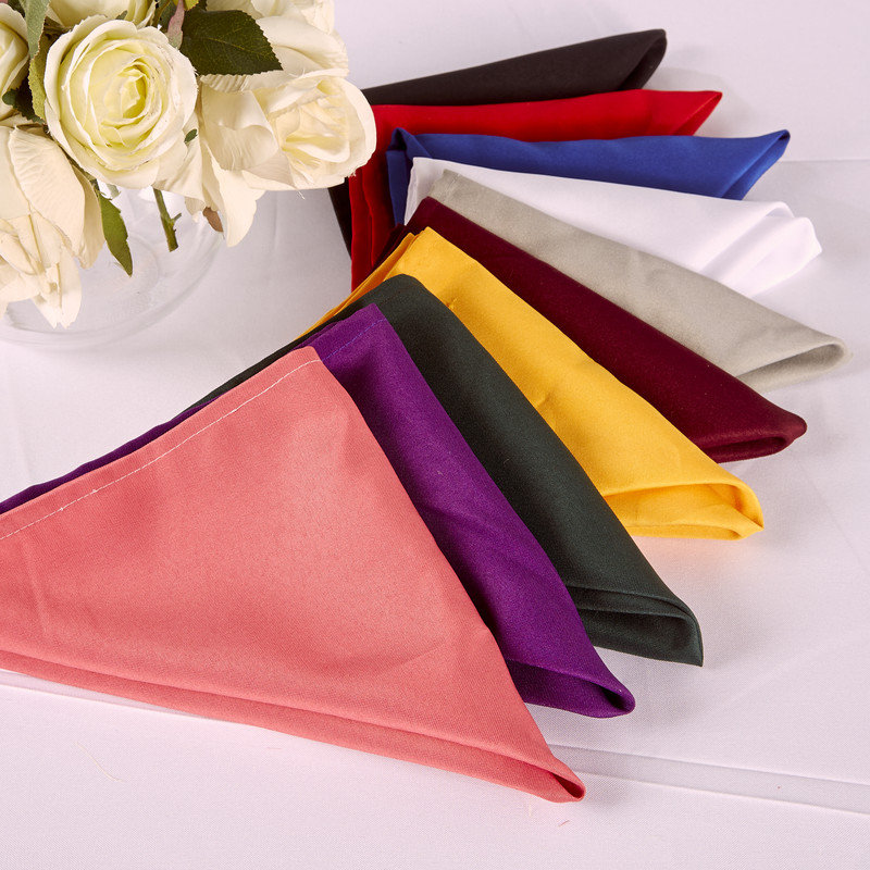 100% Polyester 200GSM Napkins Imported High Quality Material Table Ware Dinner Ware Durable Reusable 50PC, Ivory
